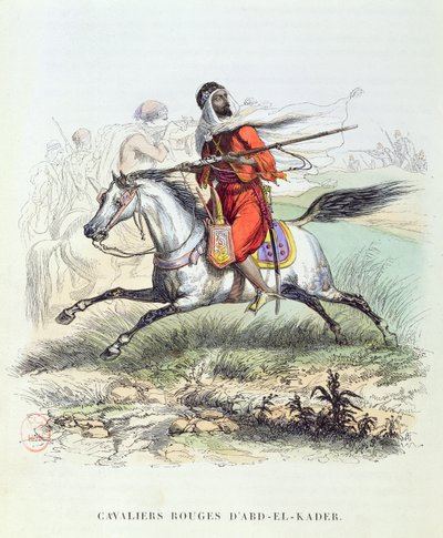 Abd El-Kader的红色骑兵，1840-45 作者 法语学校