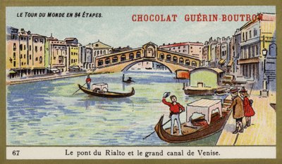 The Rialto Bridge and the Grand Canal of Venice (chromolitho) 作者 法语学校