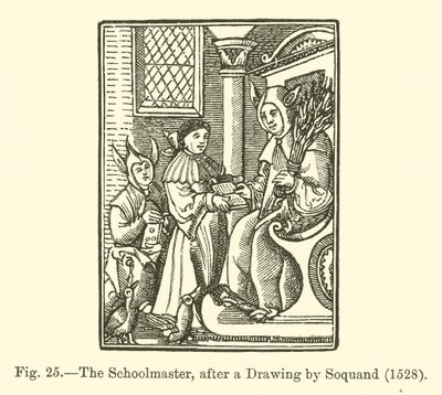 The Schoolmaster (engraving) 作者 法语学校