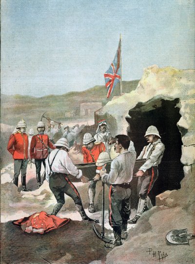 Sirdar Kitchener（1850-1916）将马赫迪斯的骨灰投入苏丹的风中，由PH.Ripp于1898年9月举例说明 作者 法语学校