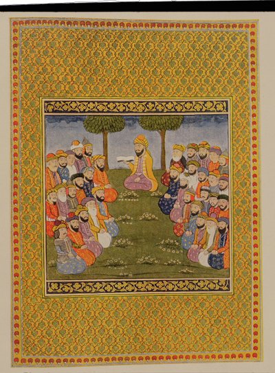 知识和历史的天窗，1895年的阿拉伯之夜的插图（彩色雕刻） 作者 法语学校