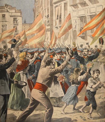 西班牙美国战争，插图来自Le Petit Journal：Supplement illustre，1898年5月18日 作者 法语学校