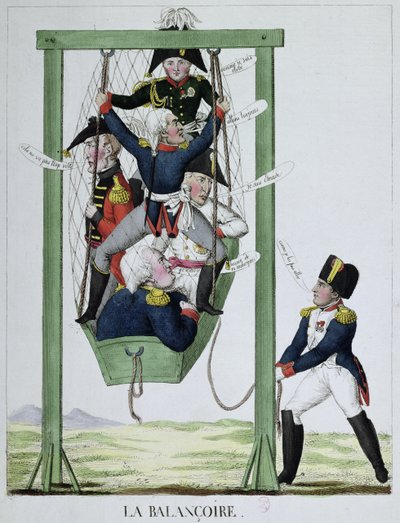 摇摆，拿破仑的漫画（1769-1821），1814年 作者 French School