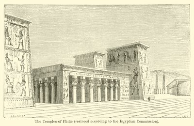 The Temples of Philae, restored according to the Egyptian Commission (engraving) 作者 法语学校