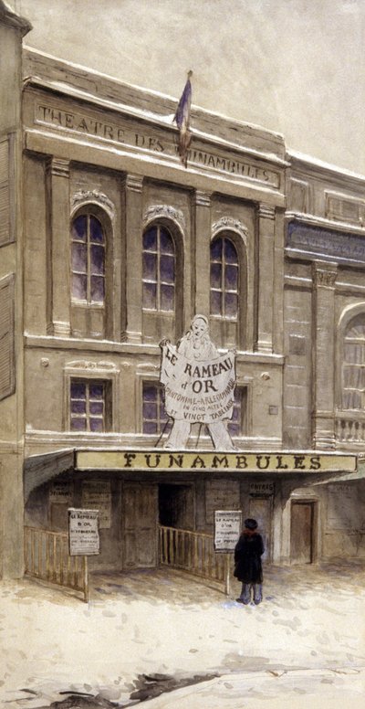 Funambules 剧院，巴黎，20 世纪初（绘画） 作者 法语学校