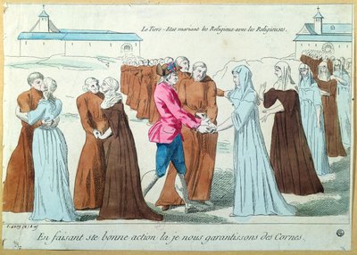 第三个地方僧侣僧侣修女，c.1792 作者 法语学校