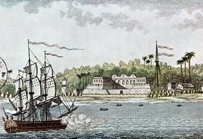 塞内加尔圣路易斯镇，由LAFrique出自R. Geoffroy，1814年 作者 法语学校