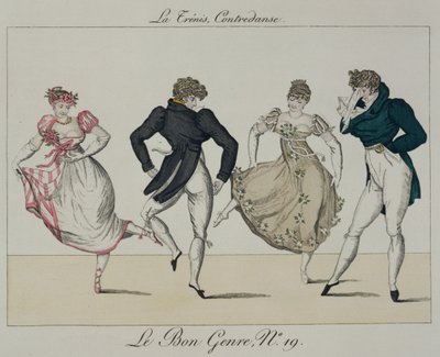 Trenis Quadrille，来自The Good Gender的第19页，1805年 作者 法语学校