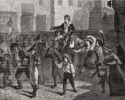1793年4月24日，马拉特的胜利，来自路易斯·布兰克的“法国革命史”（1811-82） 作者 法语学校
