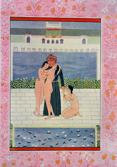 Hassan Badreddine的婚礼，来自阿拉伯之夜的插图，1895年（彩色雕刻） 作者 法语学校