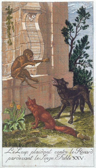 狼、狐狸和猴子，出自《拉封丹寓言》 作者 法语学校