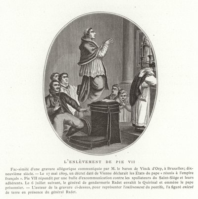 1809年7月6日，罗马教皇庇护七世被绑架 作者 法语学校