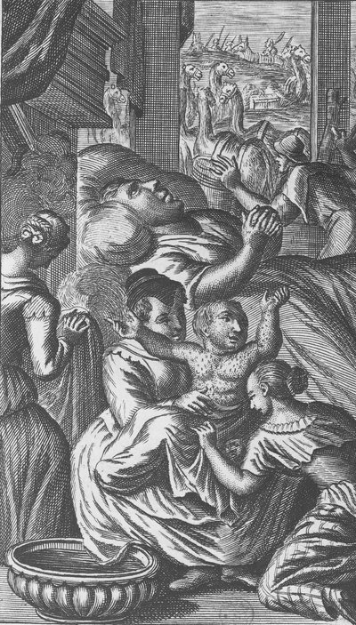 Pantagruel的诞生，出自弗朗索瓦-拉伯雷的《Gargantua和Pantagruel》的插图（雕版）。 作者 法语学校