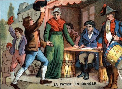 The country in danger: “The Volunteers of 92”. Chromolithography of the Series “” Patriotic Education through Image””. 作者 法语学校