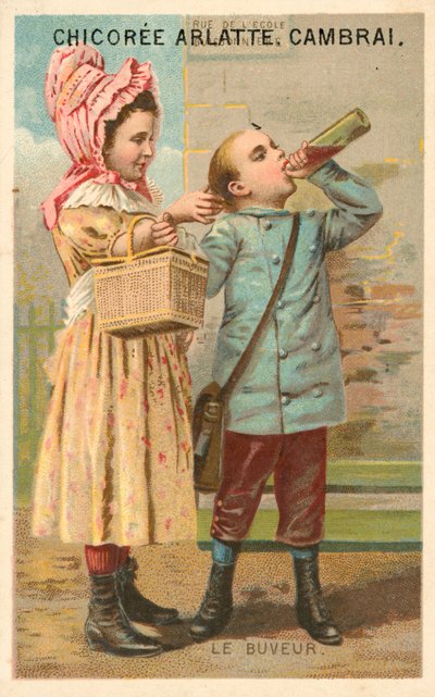 饮酒者(chromolitho) 作者 法语学校