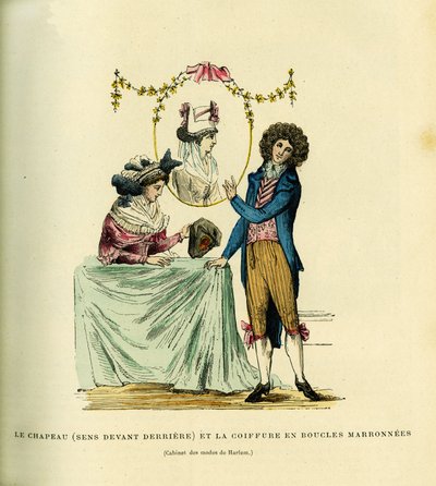 The hat, sense in front of the back and the hairstyle in brown buckles 作者 法语学校