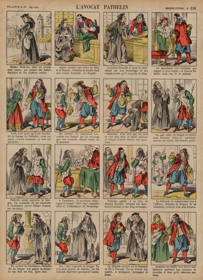 The lawyer Pathelin (coloured engraving) 作者 法语学校