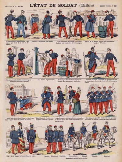 法国步兵的生活（彩色石版画） 作者 法语学校