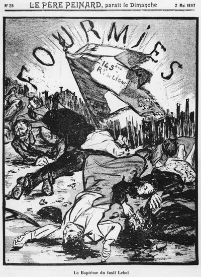 射击Fourmies，插图来自Le Pere Peinard，1897年5月2日 作者 法语学校