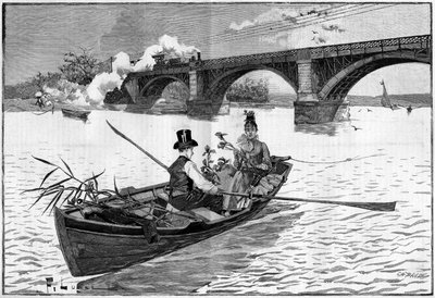 巴黎的周边环境，1887年阿根特伊的一个星期天。 作者 法语学校