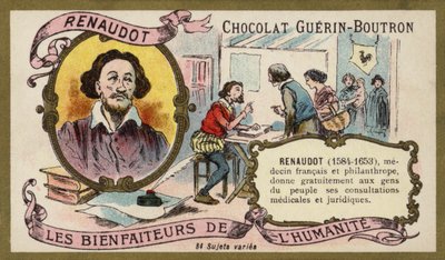 Theophraste Renaudot, French physician and philanthropist (chromolitho) 作者 法语学校