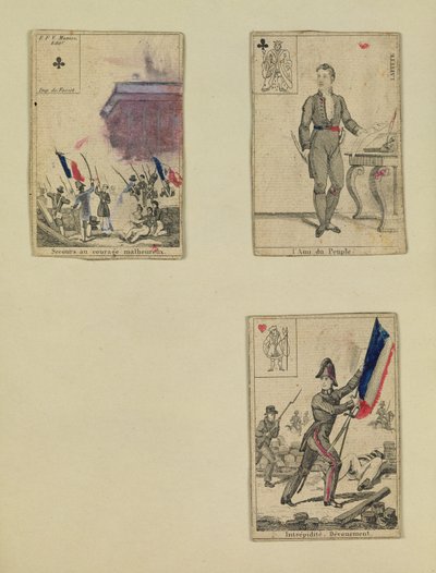 纪念1831年7月英雄的三张扑克牌，1831年 作者 法语学校