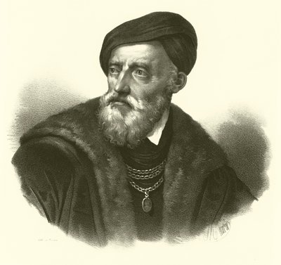 Tiziano Vecelli 或 Tiziano Vecellio，英文称为 Titian，肖像（雕刻） 作者 法语学校