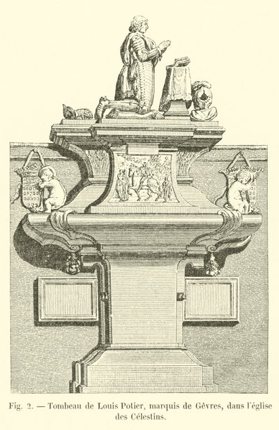 路易斯波蒂尔墓，Marquis de Gevres，在Celestines教堂 作者 法语学校