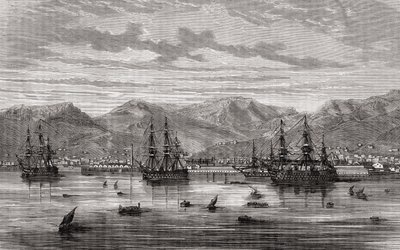 18世纪的土伦，来自Louis Blanc的“法国革命史”（1811-82） 作者 法语学校