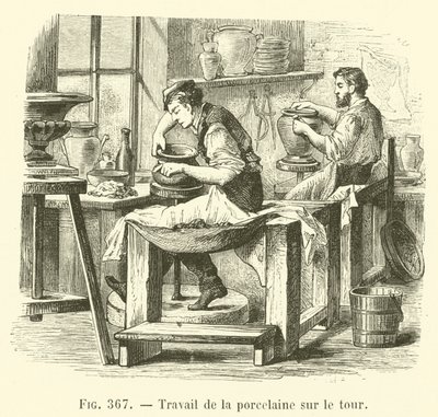 Travail de la porcelaine sur le tour (engraving) 作者 法语学校