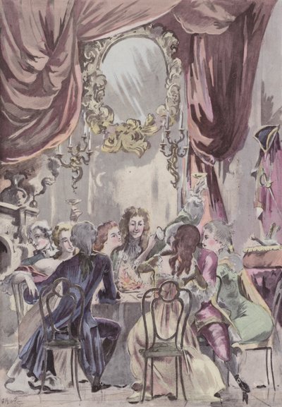 Palais-Royal的摄政晚宴 作者 法语学校