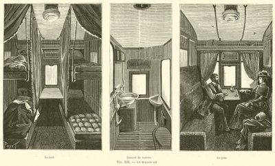 Un Wagon-Lit (engraving) 作者 法语学校