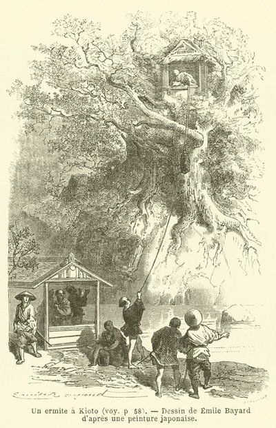 Un ermite a Kioto （雕刻） 作者 法语学校