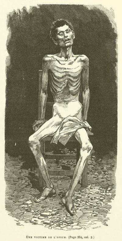 鸦片的受害者（版画） 作者 法语学校