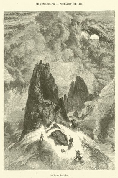 勃朗峰景色（雕刻） 作者 法语学校