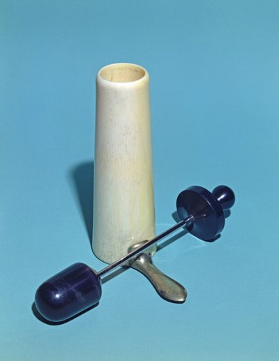 Antoine Jobert de Lamballe使用的阴道窥器（1799-1867）（金属和象牙） 作者 法语学校