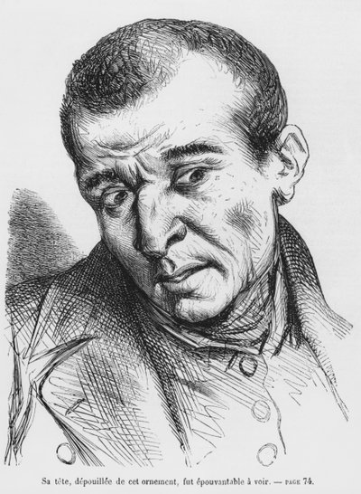 Vautrin逮捕并确认了1867年出版的Honore de Balzac的Splendors和Mesres of Courtesans的插图 作者 法语学校
