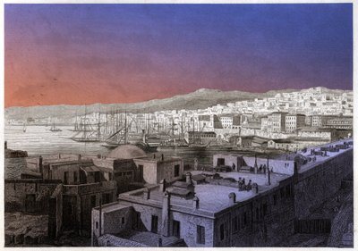 阿尔及尔的视图。 （雕刻，约 1850 年） 作者 法语学校