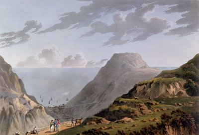 詹姆斯敦和导致Longwood的道路看法，c.1821 作者 法语学校