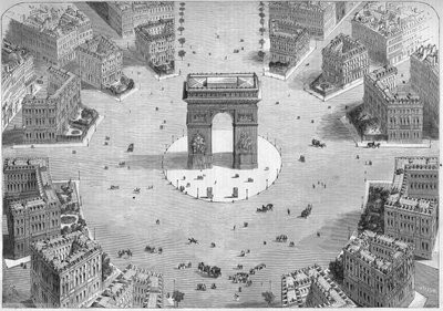 巴黎艾托尔广场的景色，来自建筑师维贝勒先生的画作 作者 法语学校