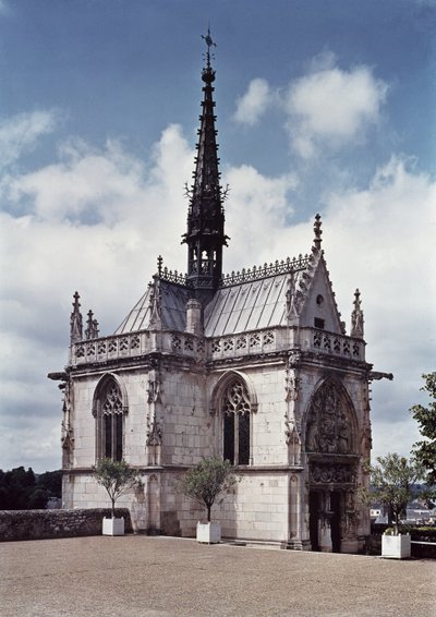 Chateau Amboise的Chapelle Saint-Hubert景观，于1493年完工 作者 法语学校