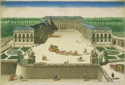 由Antoine Aveline（1691-1743）雕刻的圣云城堡的视图 作者 法语学校
