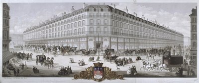 观看罗浮宫百货商店，巴黎，1866年 作者 法语学校