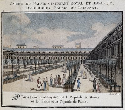 带花园和步行者的皇宫 (Palais du Tribunat) 景观 作者 法语学校