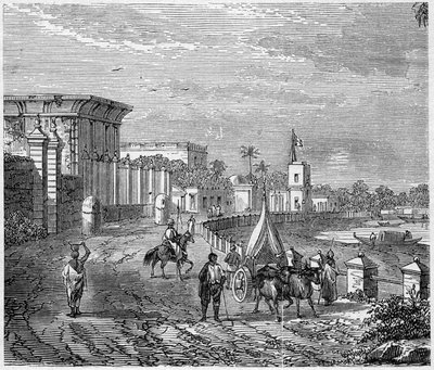 View of the city of Chandernagor, India 作者 法语学校