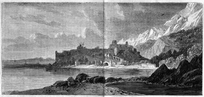 1860年的摩纳哥市景色。1860年4月14日《图解世界》第157期的版画。 作者 法语学校
