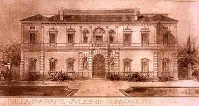 罗马朱利亚别墅，出自《中世纪和文艺复兴时期的建筑片段》，由Jules Adolphe Chauvet（生于1828年）雕刻（平版）。 作者 法语学校