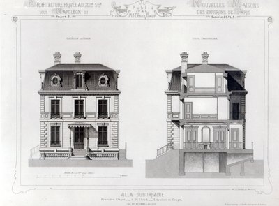 郊区别墅，圣克劳德的第一次狩猎，从私人建筑到C19th， 作者 法语学校