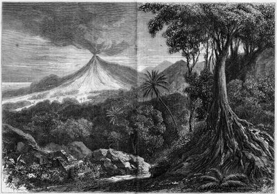 火山喷发，留尼汪岛 作者 法语学校