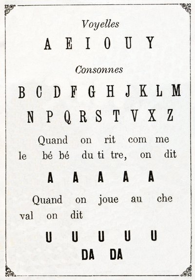 Vowels and Cononne in “” Alphabet des petits savants”, late 19th century (chromolithograph) 作者 法语学校